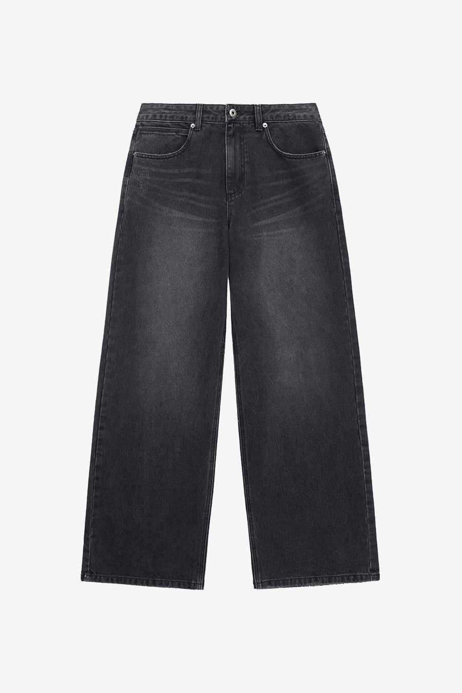 Insilence - Low-Waist Wide Jeans (Washed Black) product image 7 | TRAB K-Fashion Australia