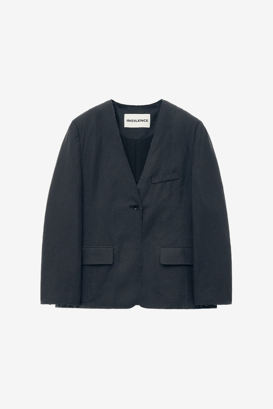Insilence - Linen Cut off Jacket (Washed Black) product image 7 | TRAB K-Fashion Australia