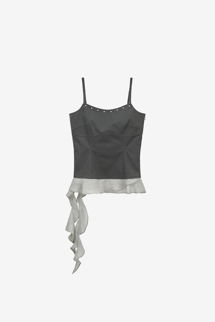 Insilence - Stud Ruffle Bustier (Charcoal) product image 7 | TRAB K-Fashion Australia