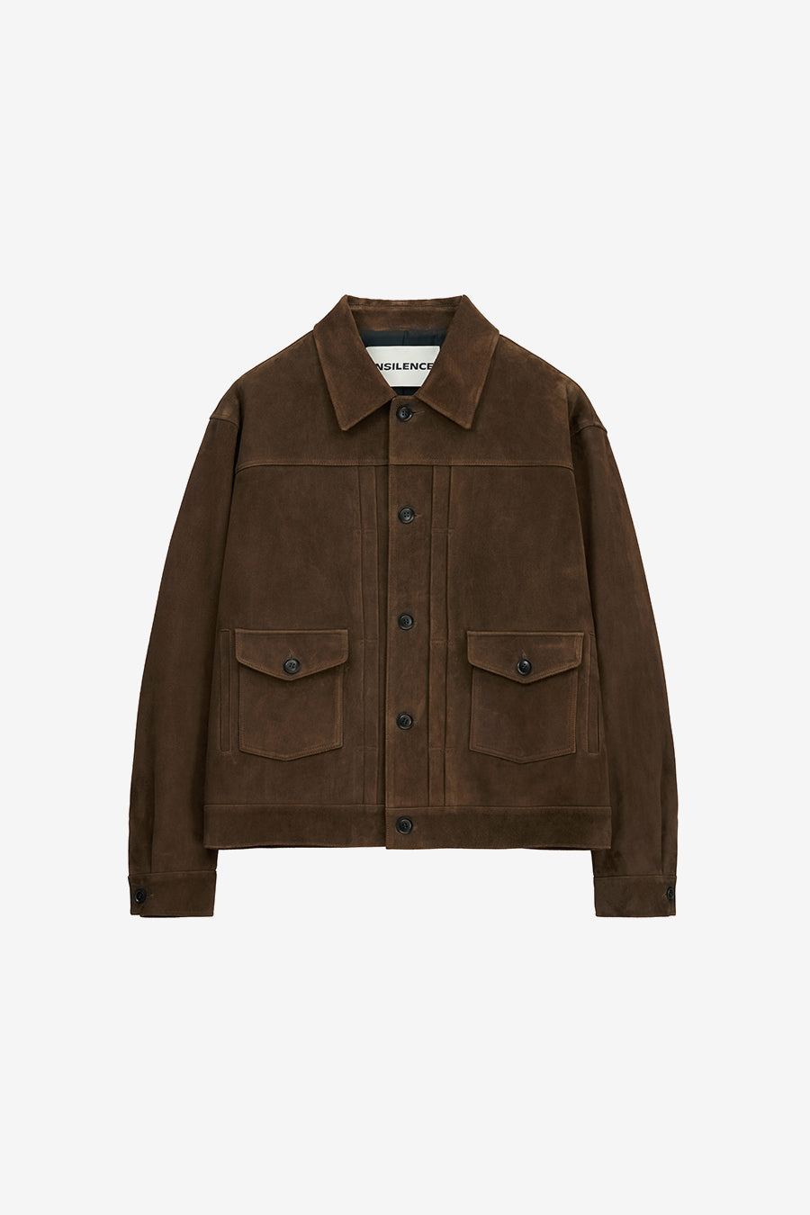 Insilence - Goat Suede Jean Jacket (Dark Brown) product image 9 | TRAB K-Fashion Australia