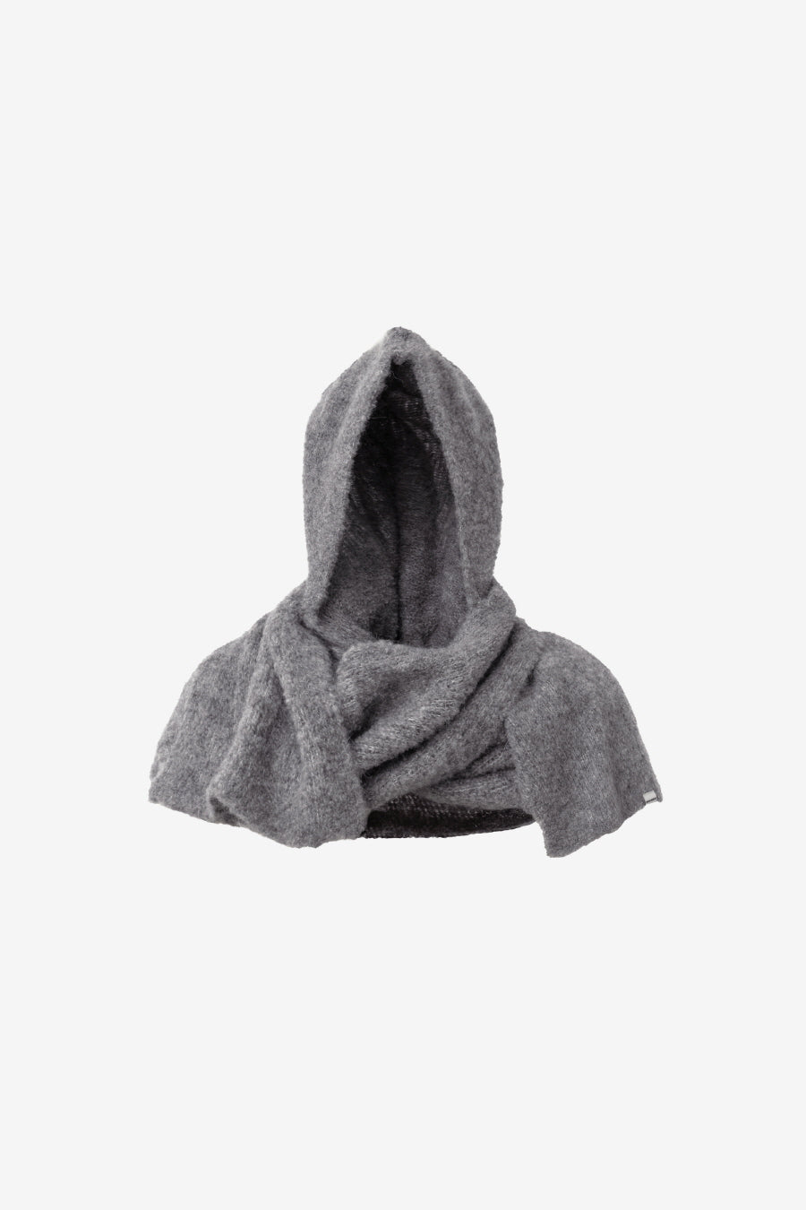 Insilence - Alpaca Hooded Muffler (Melange Brown) product image 8 | TRAB K-Fashion Australia