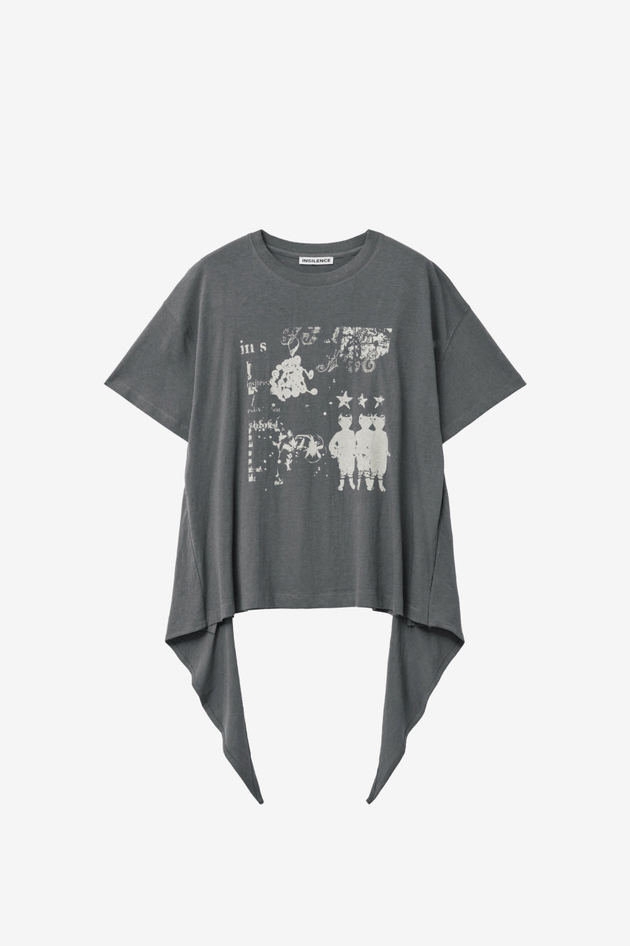 Insilence - Knotted Graphic T-shirt (Charcoal) product image 7 | TRAB K-Fashion Australia