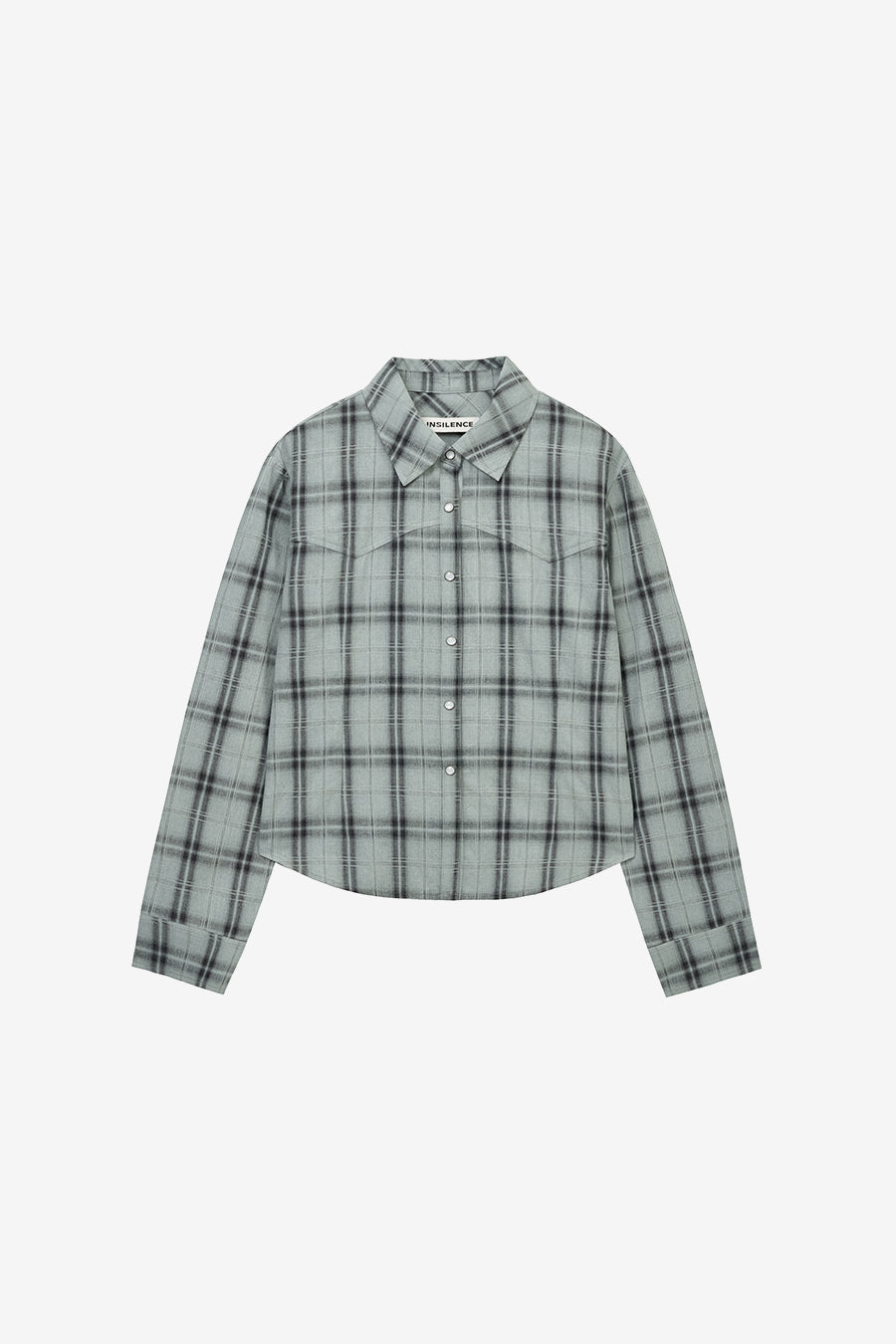 Insilence - Western Check Shirt (Blue) product image 7 | TRAB K-Fashion Australia