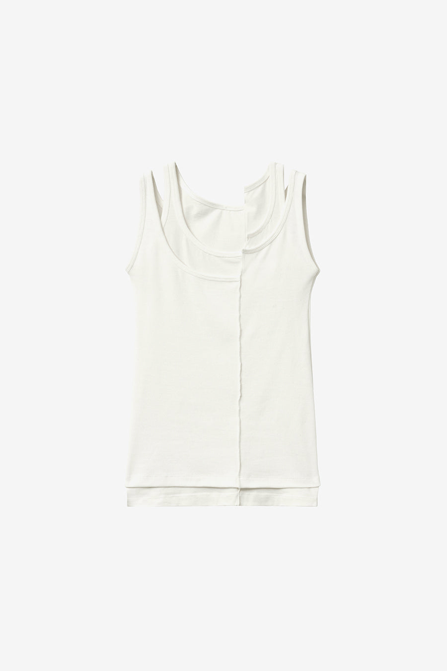 Insilence - Unbalanced Layer Sleeveless (White) product image 7 | TRAB K-Fashion Australia