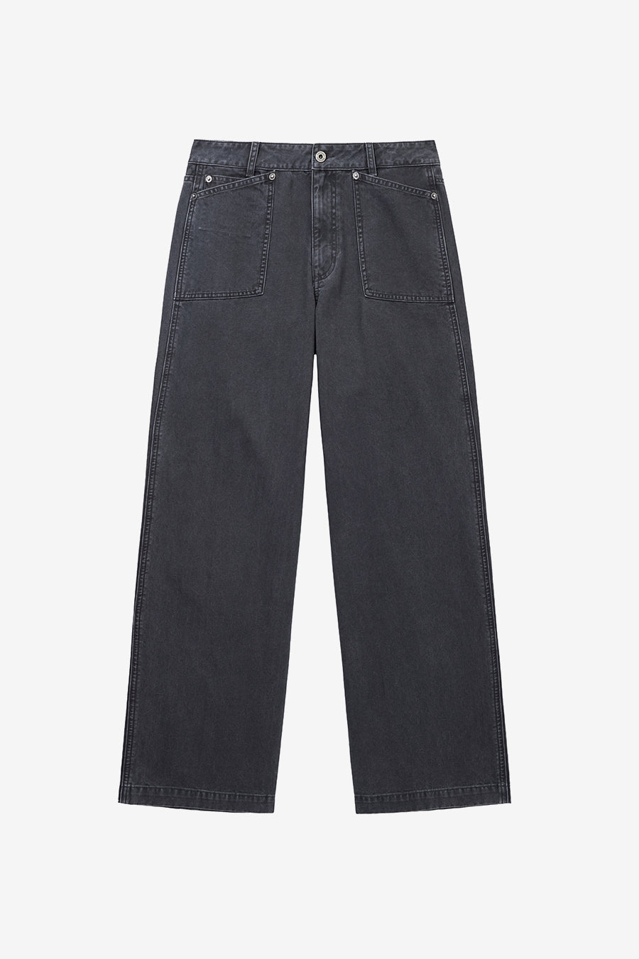 Insilence - Cotton Herringbone Fatigue Pants (Charcoal) product image 9 | TRAB K-Fashion Australia