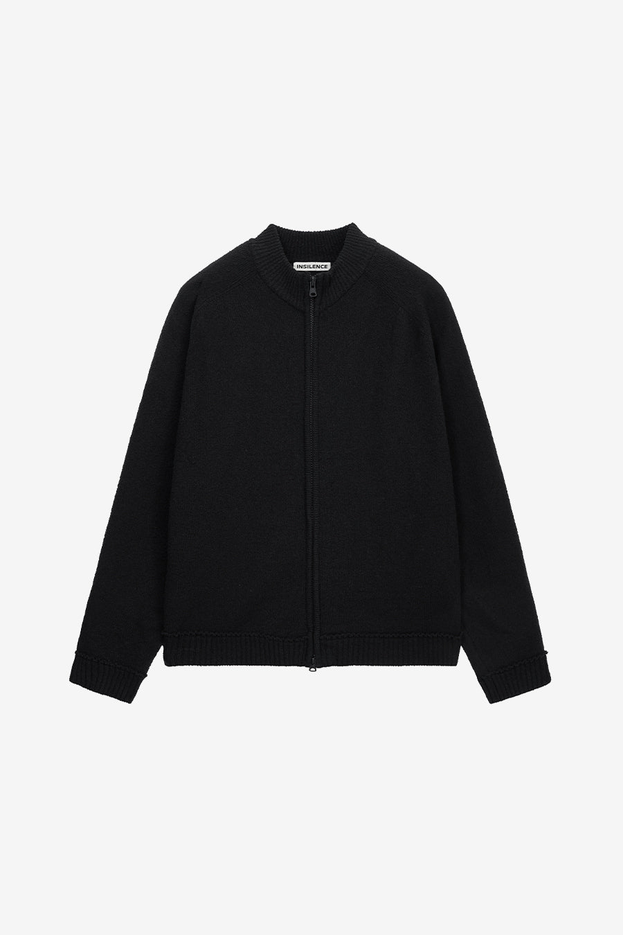 Insilence - Textured Knit Zip-Up (Black) product image 7 | TRAB K-Fashion Australia
