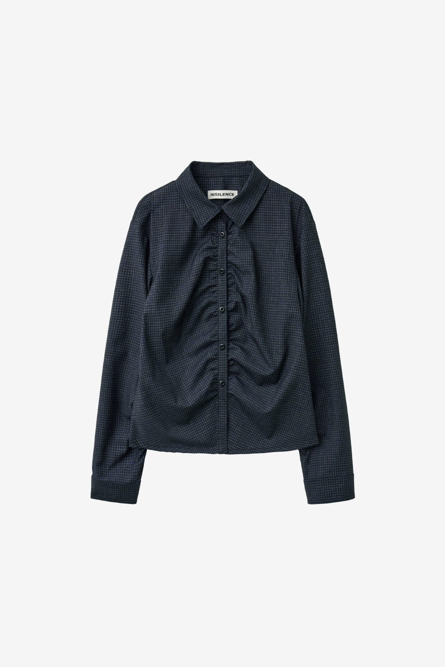 Insilence - Check Shirring Shirt (Black Check) product image 7 | TRAB K-Fashion Australia