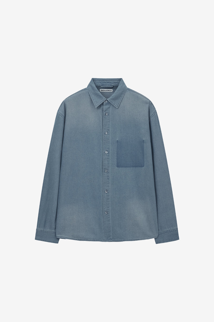 Insilence - Ghost Pocket Denim Shirt (Washed Blue) product image 7 | TRAB K-Fashion Australia