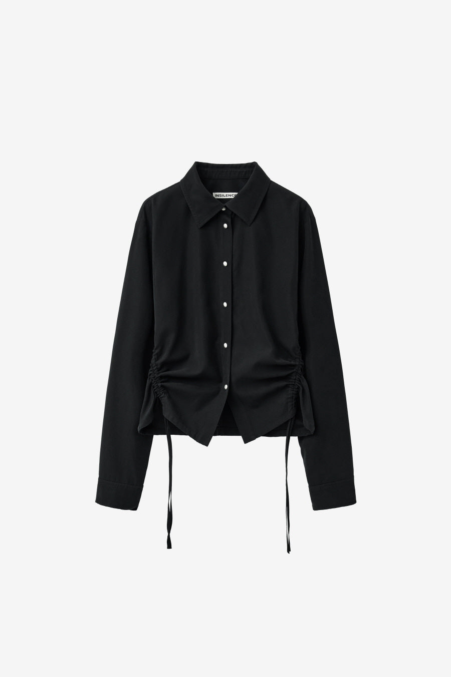 Insilence - Soft Shirring Shirt (Black) product image 7 | TRAB K-Fashion Australia