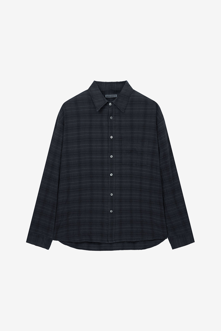 Insilence - Garment Dyed Check Shirt (Charcoal) product image 7 | TRAB K-Fashion Australia