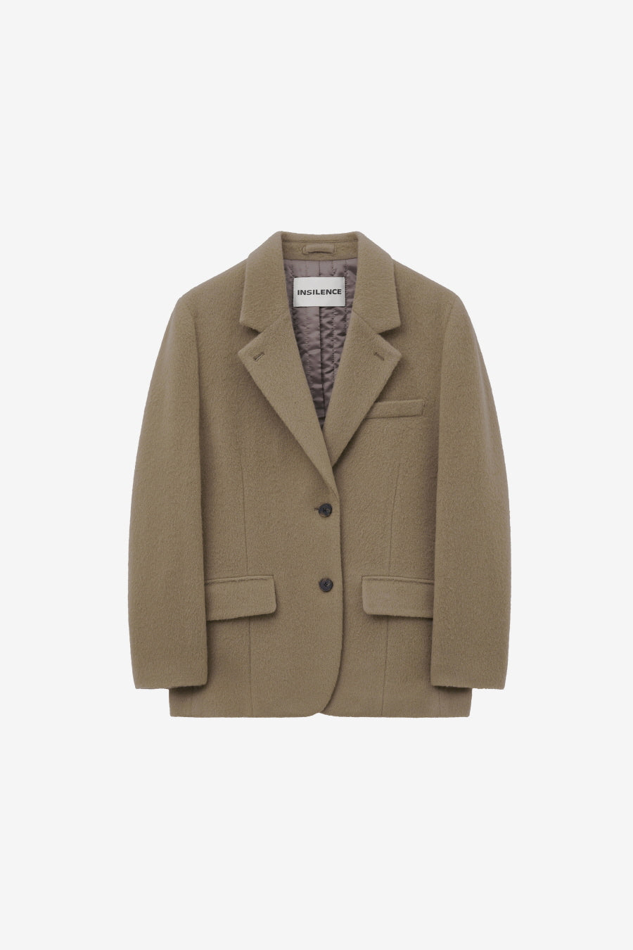 Insilence - Shaggy Wool Overfit Winter Jacket (Grey Beige) product image 7 | TRAB K-Fashion Australia