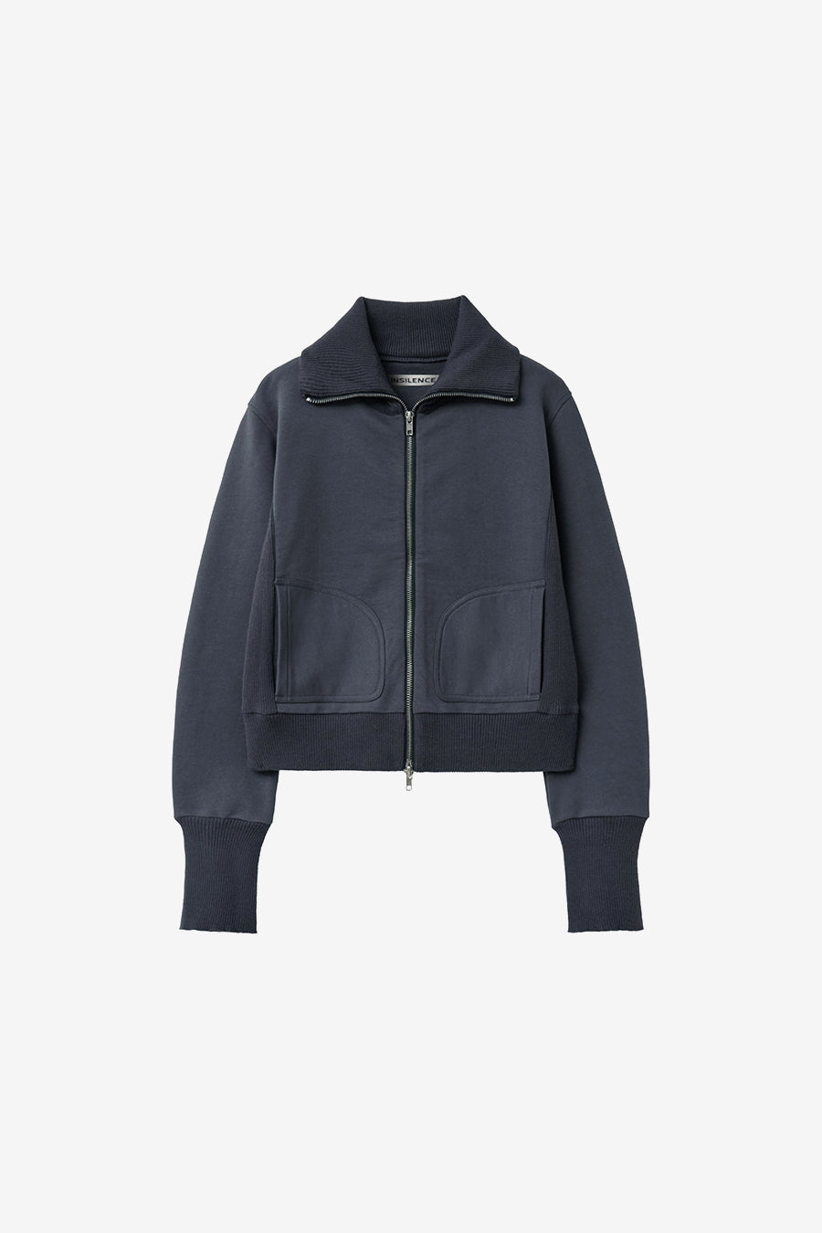 Insilence - Knit Combi Cotton Zip-Up (Navy) product image 7 | TRAB K-Fashion Australia