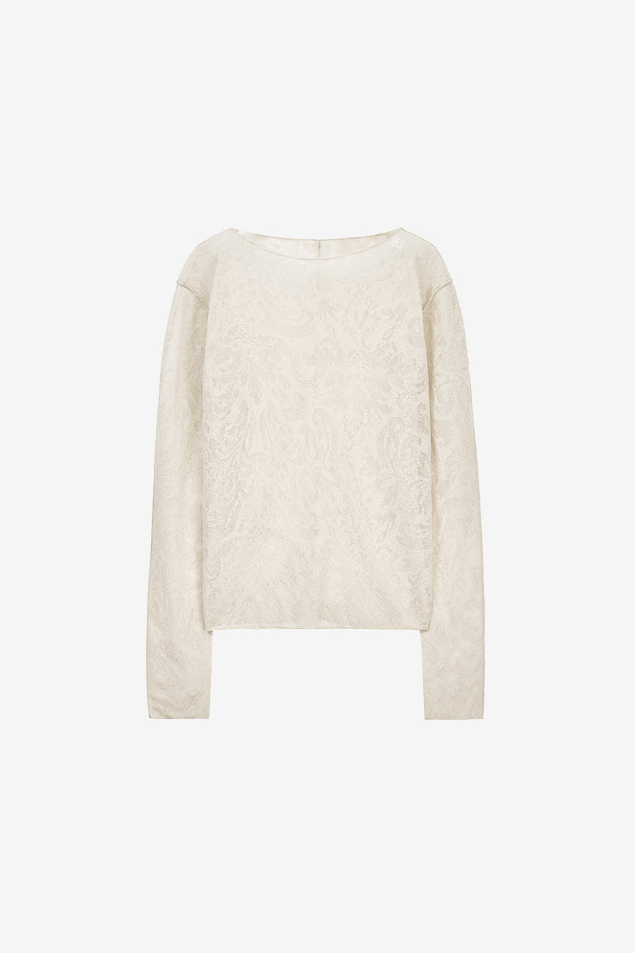 Insilence - Pattern Sheer Long Sleeve (Beige) product image 7 | TRAB K-Fashion Australia