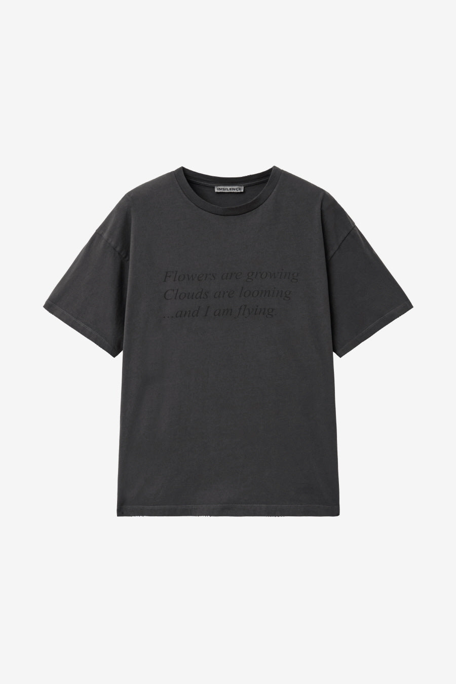 Insilence - Lettering Graphic T-shirt (Charcoal) product image 7 | TRAB K-Fashion Australia