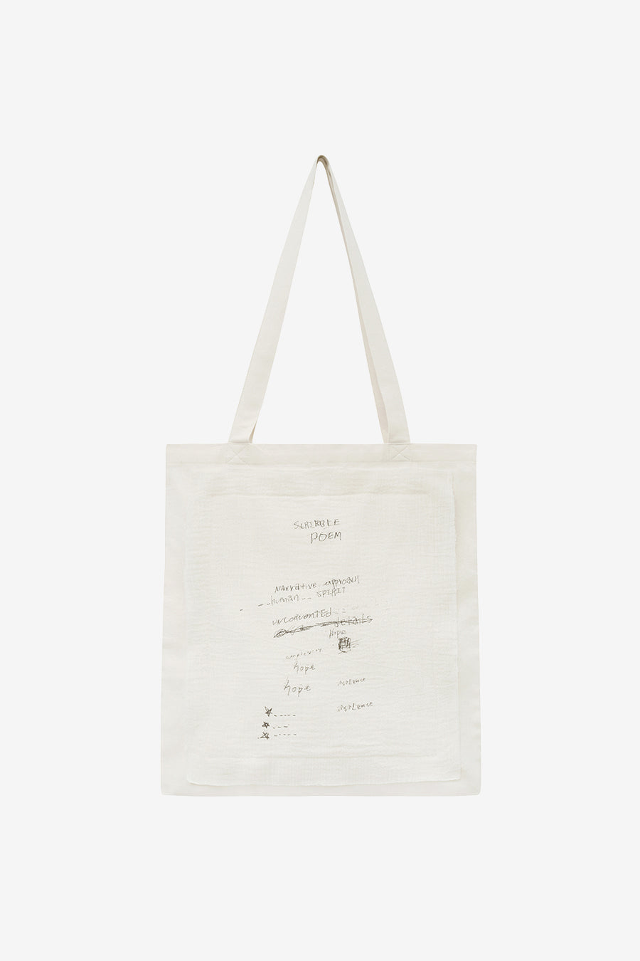 Insilence - Sketch Applique Cotton Bag (Ecru) product image 5 | TRAB K-Fashion Australia