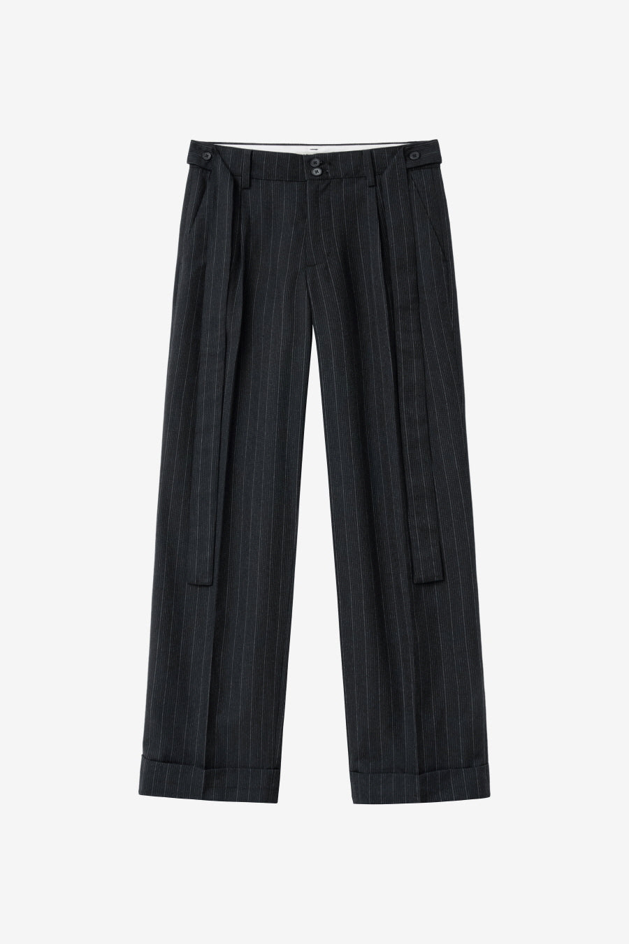 Insilence - Belted Turn-Up Slacks (Stripe) product image 7 | TRAB K-Fashion Australia