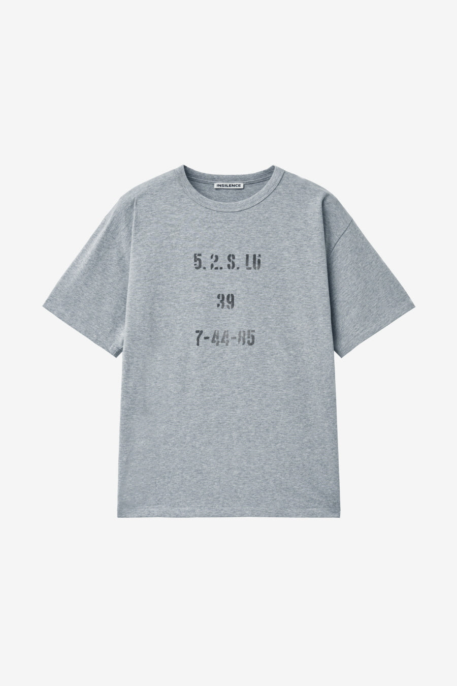 Insilence - Stencil Graphic T-shirt (Melange Grey) product image 7 | TRAB K-Fashion Australia