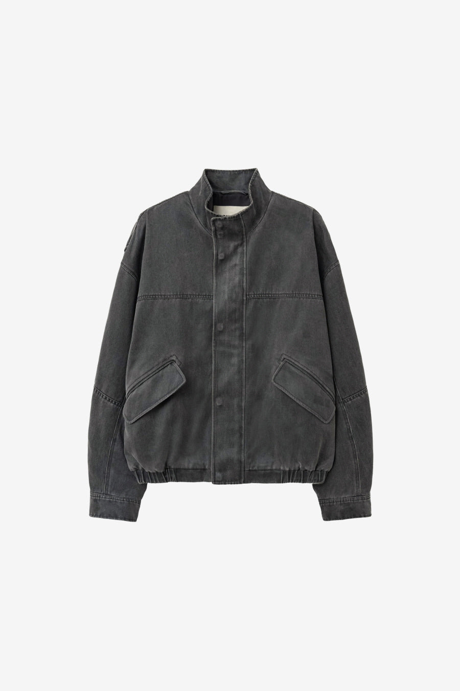 Insilence - Washed Faux Leather Jumper (Charcoal) product image 7 | TRAB K-Fashion Australia
