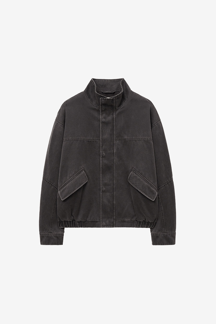 Insilence - Washed Faux Leather Jumper (Charcoal) product image 7 | TRAB K-Fashion Australia
