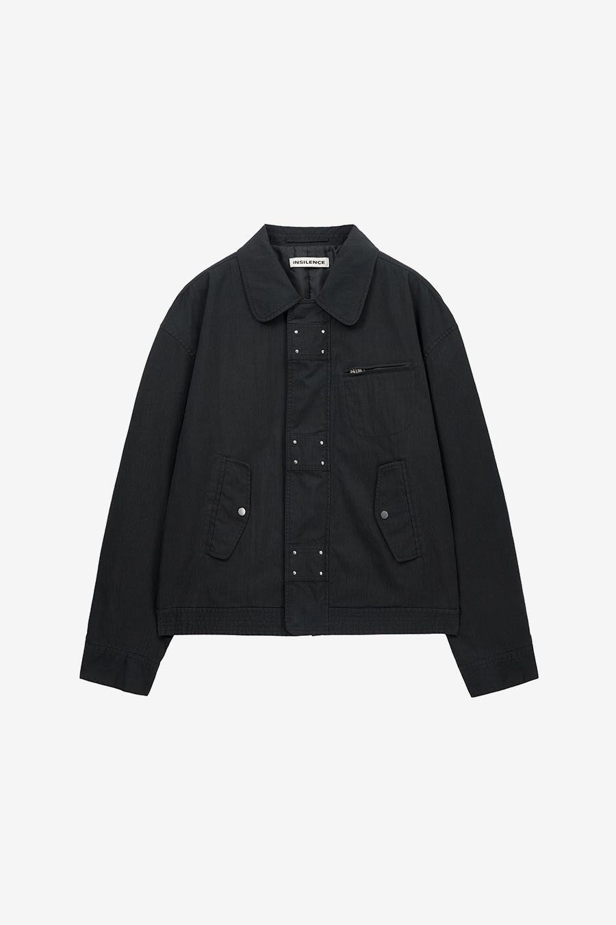 Insilence - Washed Cotton Studded Jumper (Washed Black) product image 7 | TRAB K-Fashion Australia
