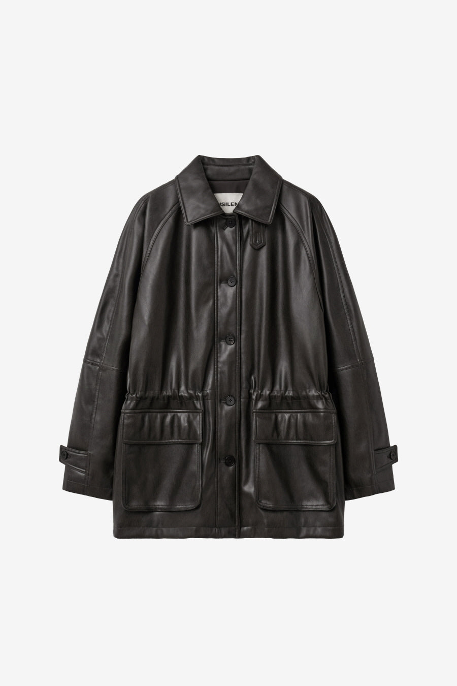 Insilence - Vintage Padded Faux Leather Coat (Washed Brown) product image 7 | TRAB K-Fashion Australia