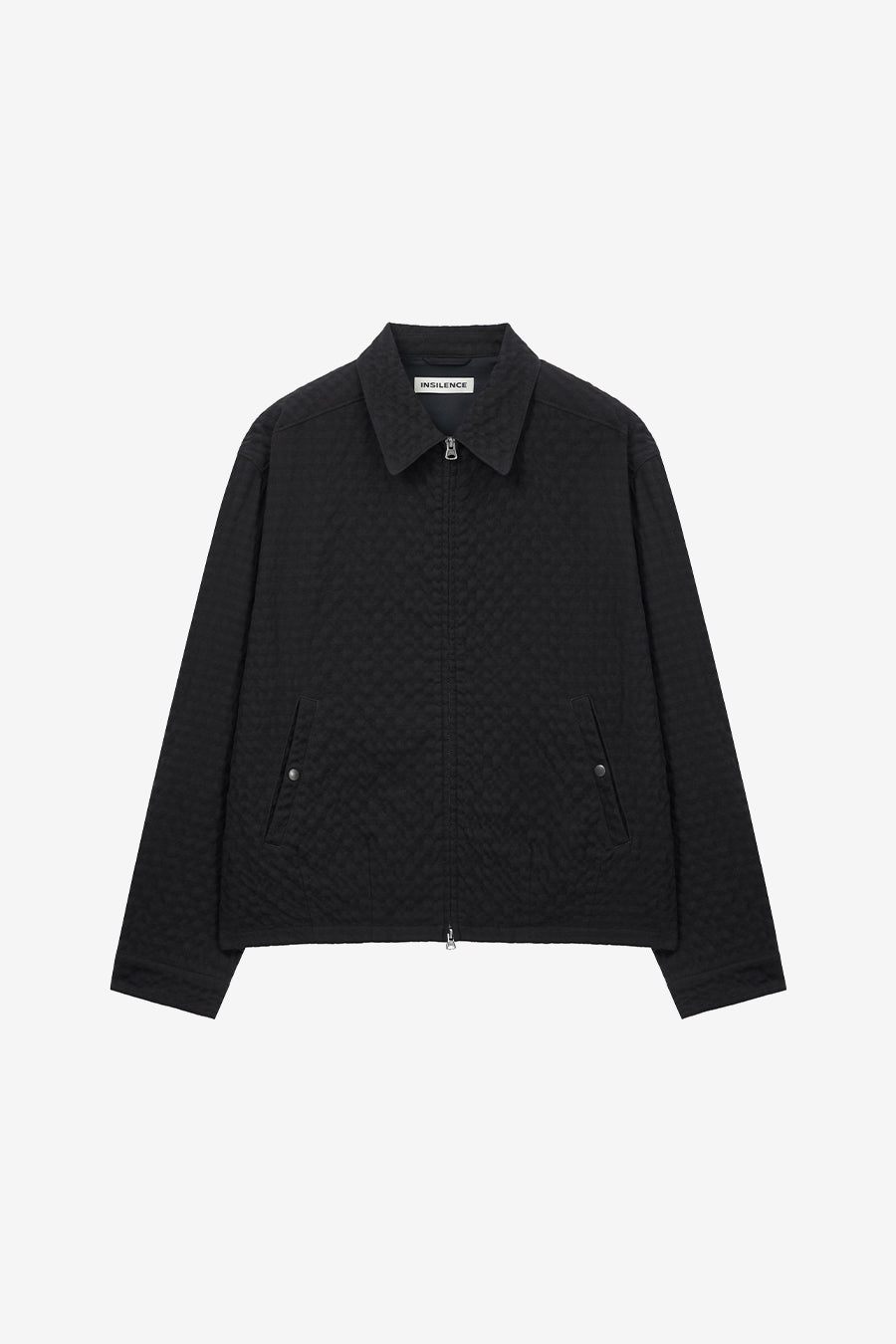 Insilence - Wrinkle Check Zip-up Jacket (Brown) product image 7 | TRAB K-Fashion Australia