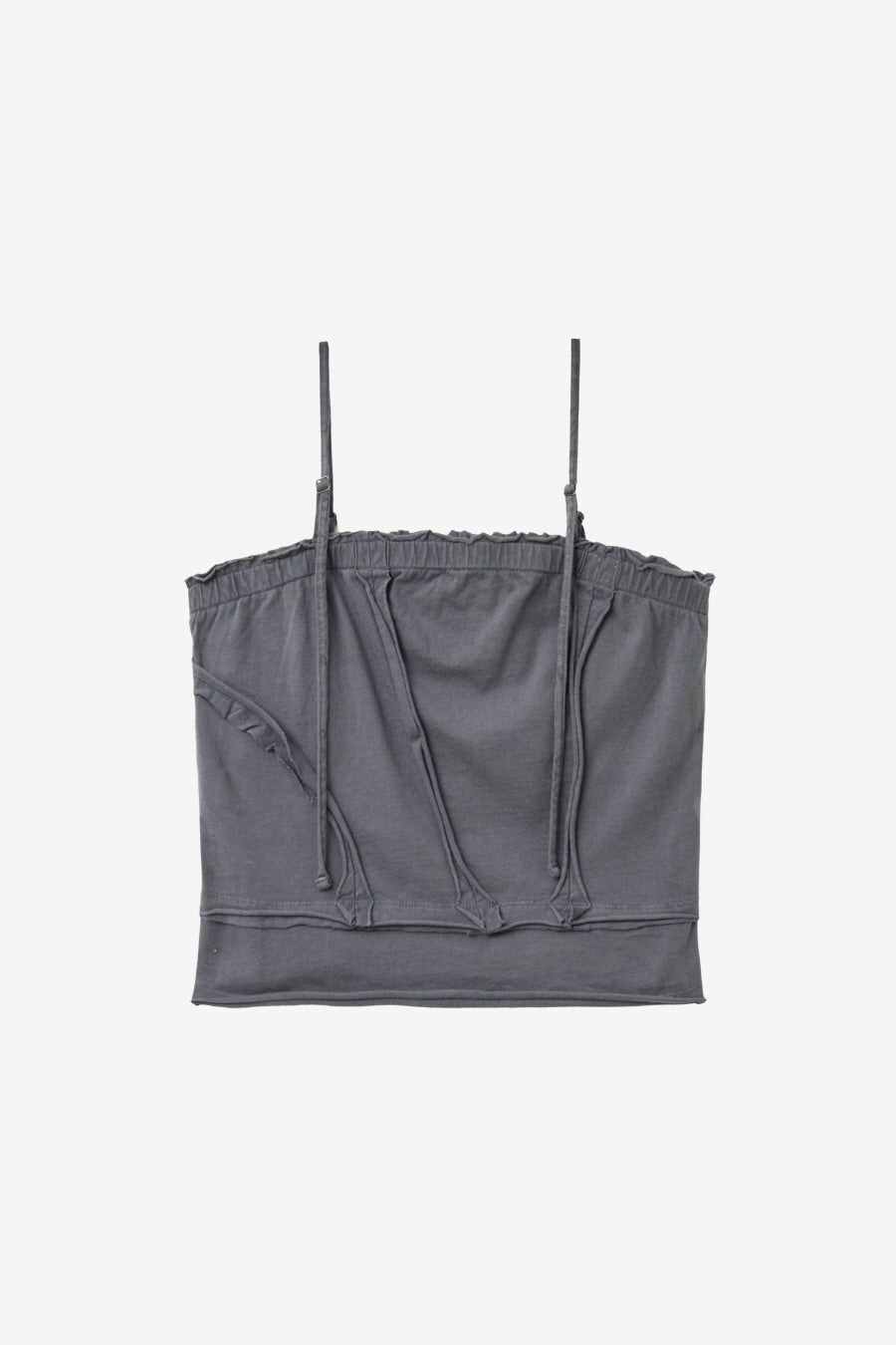 Insilence - Cotton Dyed Cut-Off Sleeveless (Charcoal) product image 7 | TRAB K-Fashion Australia