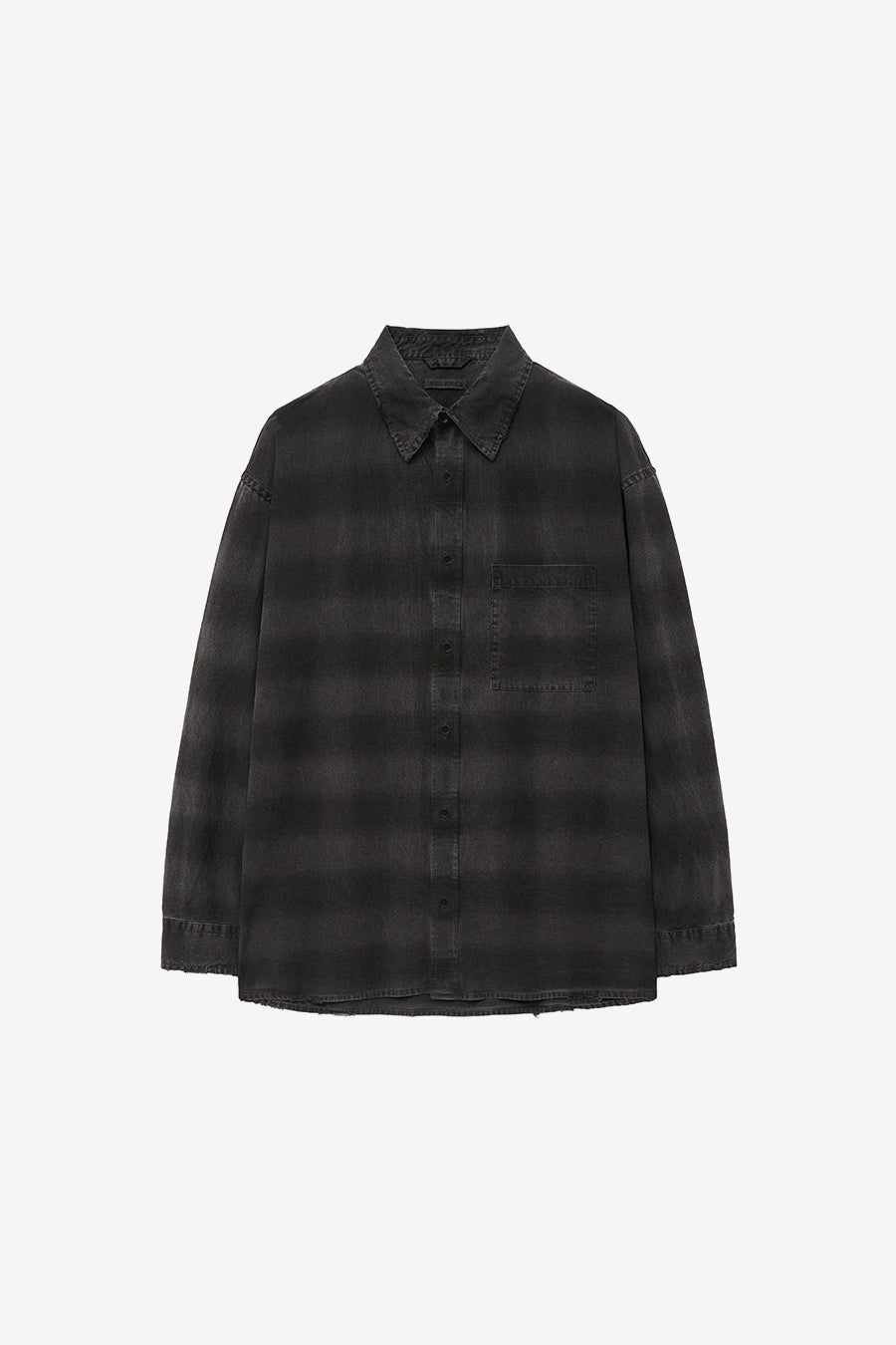 Insilence - Destroyed Dying Check Shirt (Washed Black) product image 5 | TRAB K-Fashion Australia