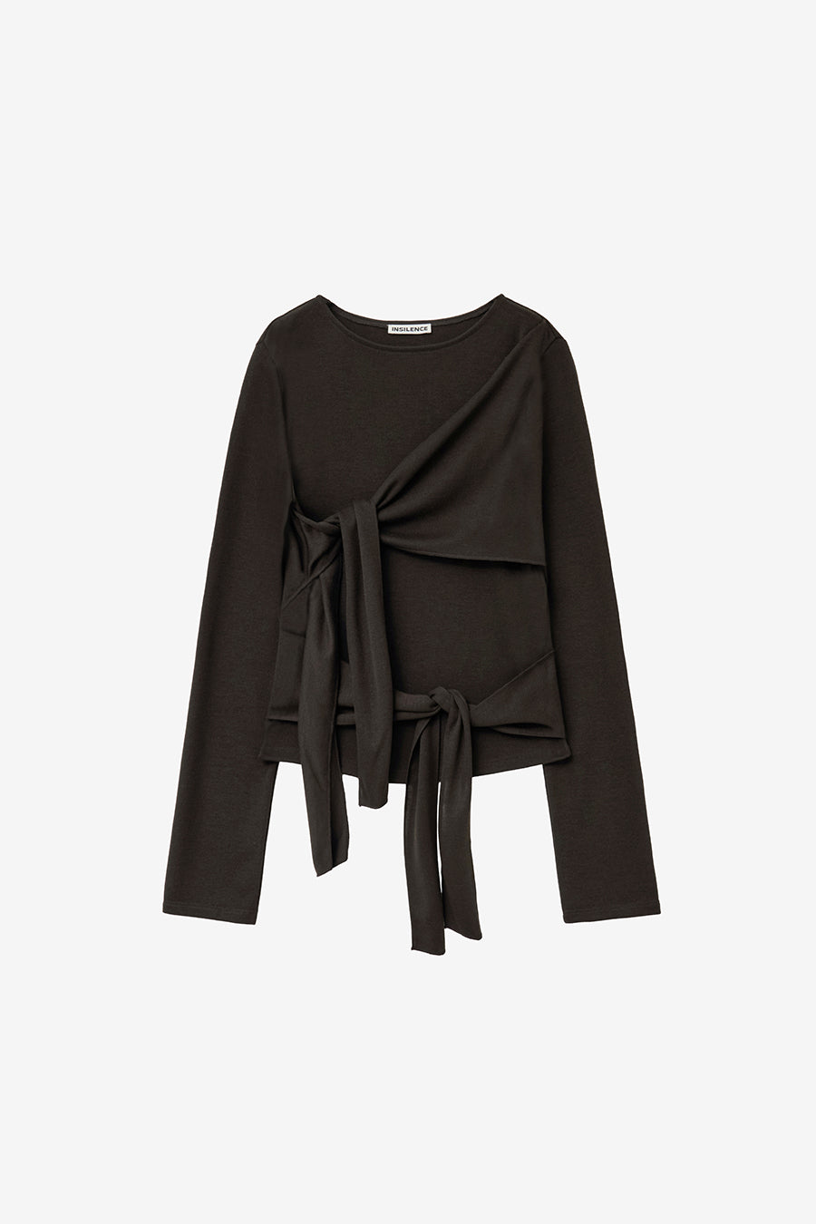 Insilence - Double-Strap Hairy T-Shirt (Brown) product image 7 | TRAB K-Fashion Australia
