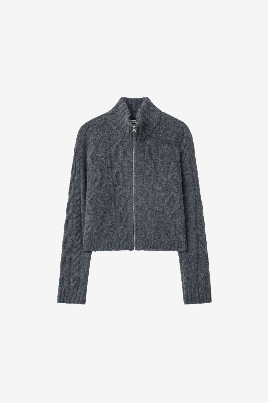 Insilence - Twist Half Zip-up Knit (Charcoal) product image 7 | TRAB K-Fashion Australia