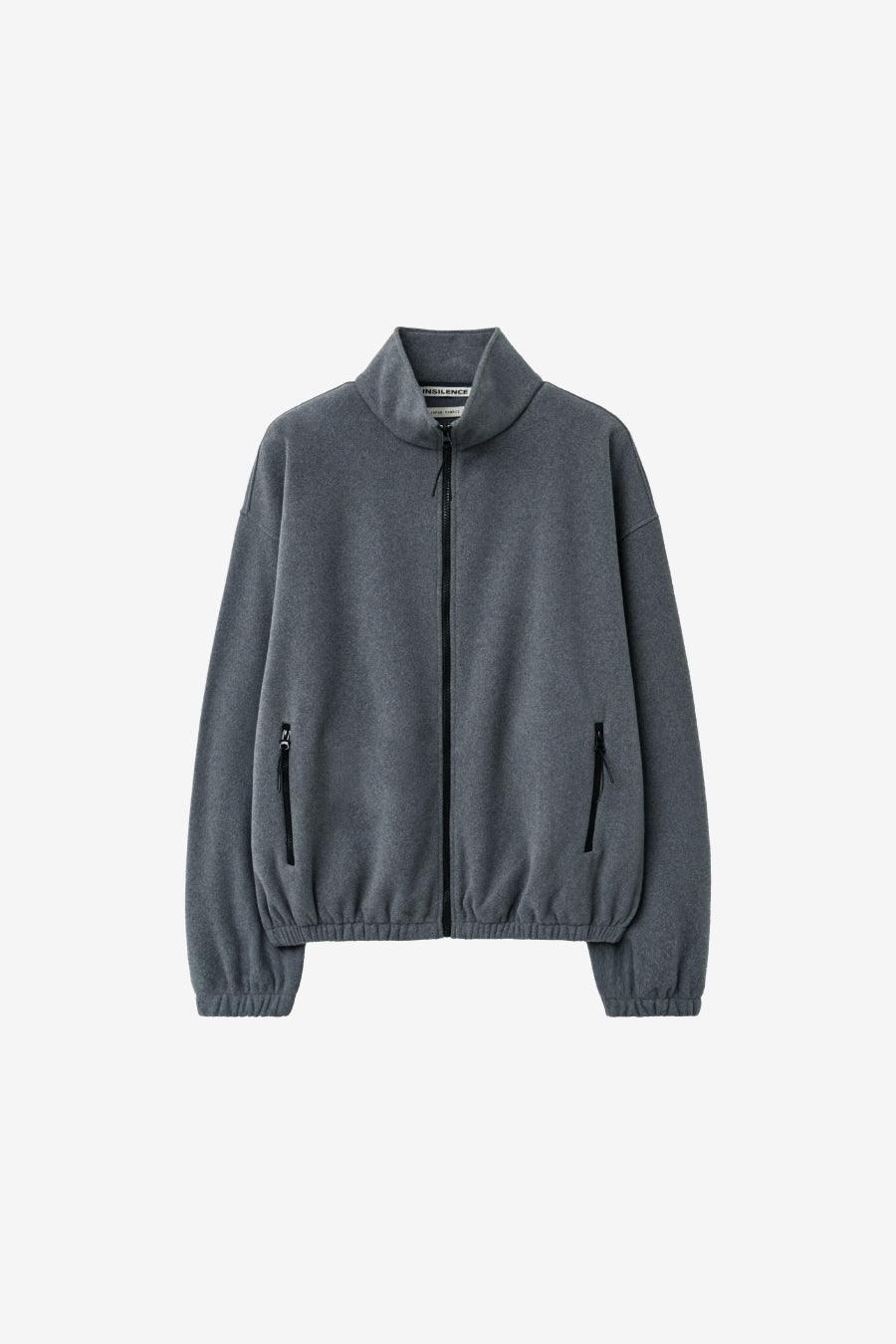 Insilence - Fleece Full Zip-Up Jumper (Melange Grey) product image 7 | TRAB K-Fashion Australia