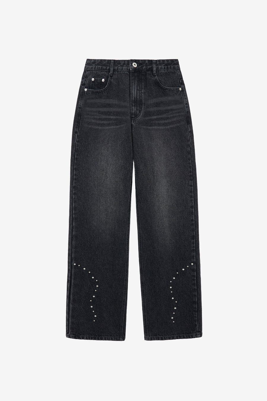 Insilence - Curving Stud Denim (Black) product image 7 | TRAB K-Fashion Australia