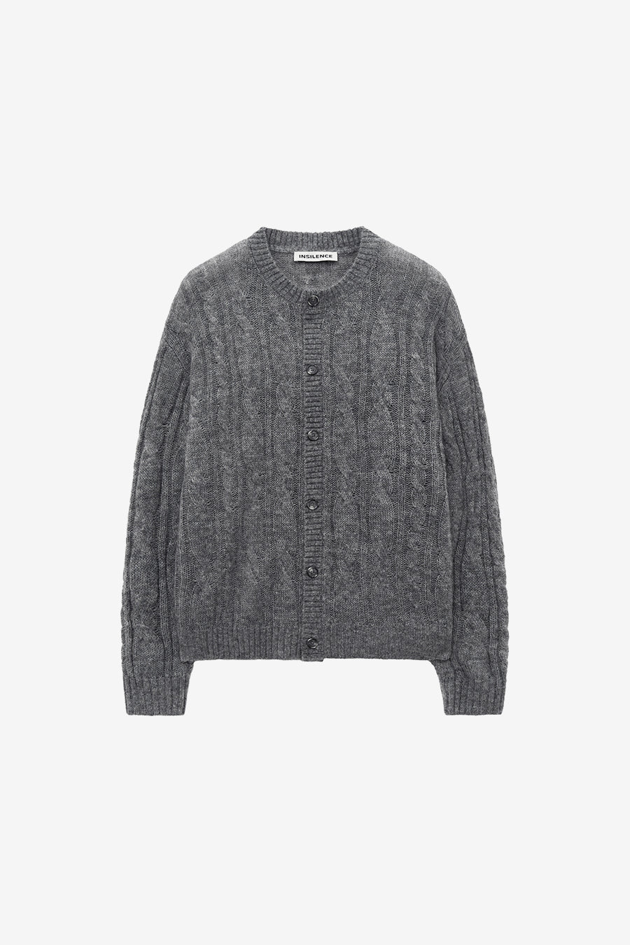 Insilence - Seared Cable Cardigan (Melange Grey) product image 7 | TRAB K-Fashion Australia