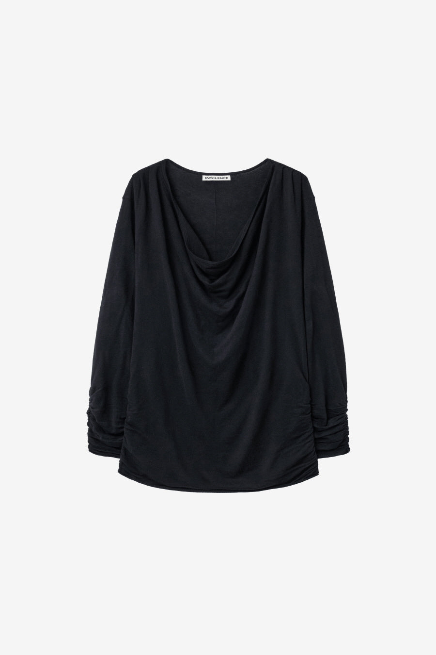 Insilence - Cowl Neck Shirring Pullover (Black) product image 7 | TRAB K-Fashion Australia