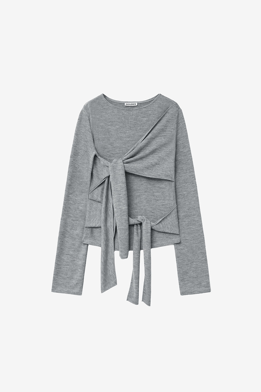 Insilence - Double-Strap Hairy T-Shirt (Grey) product image 7 | TRAB K-Fashion Australia