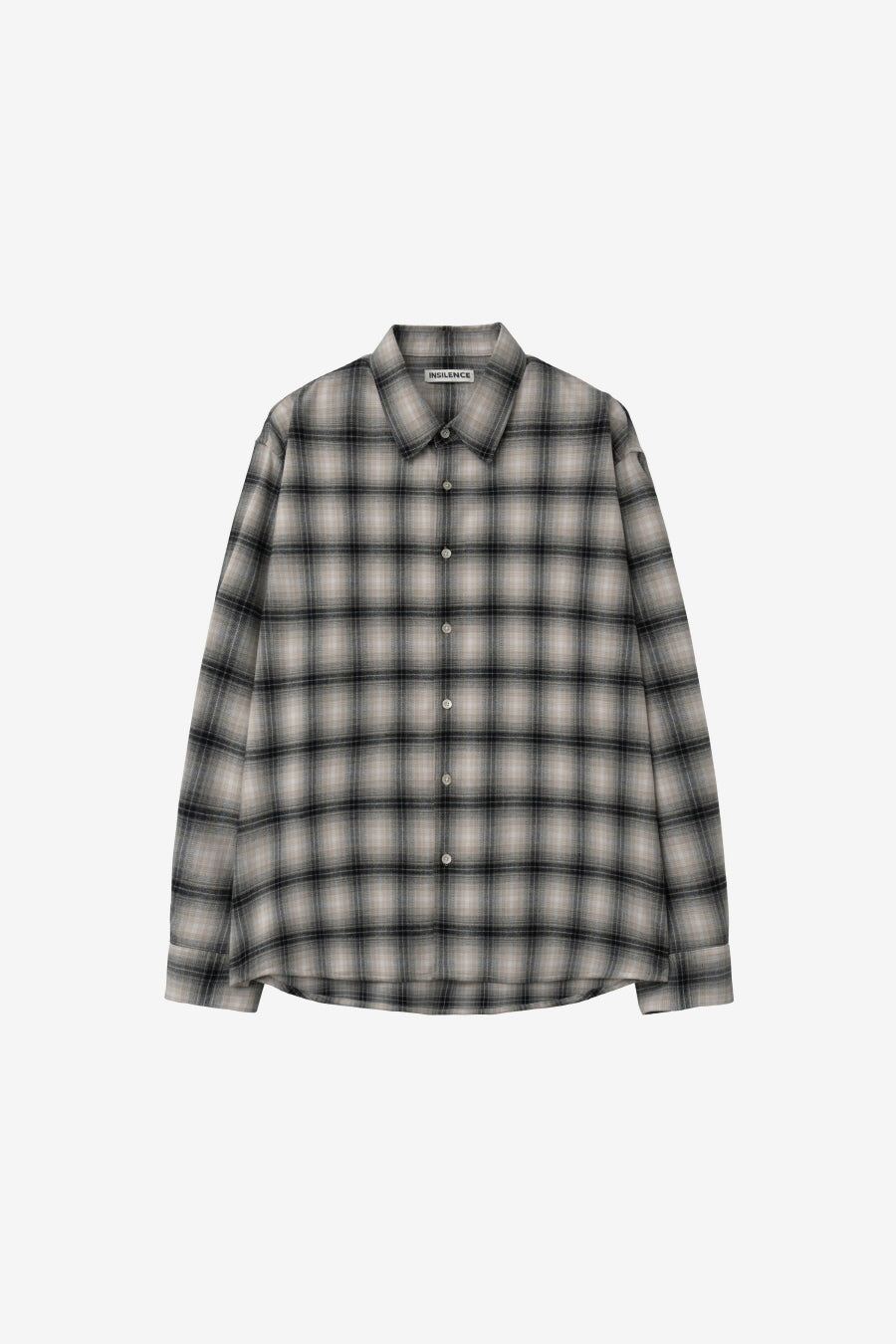 Insilence - Peach Check Shirt (Beige) product image 7 | TRAB K-Fashion Australia