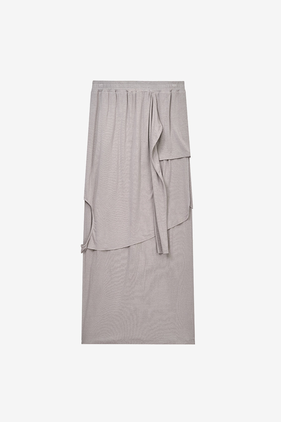 Insilence - 3-Layer Maxi Skirt (Ash Beige) product image 9 | TRAB K-Fashion Australia