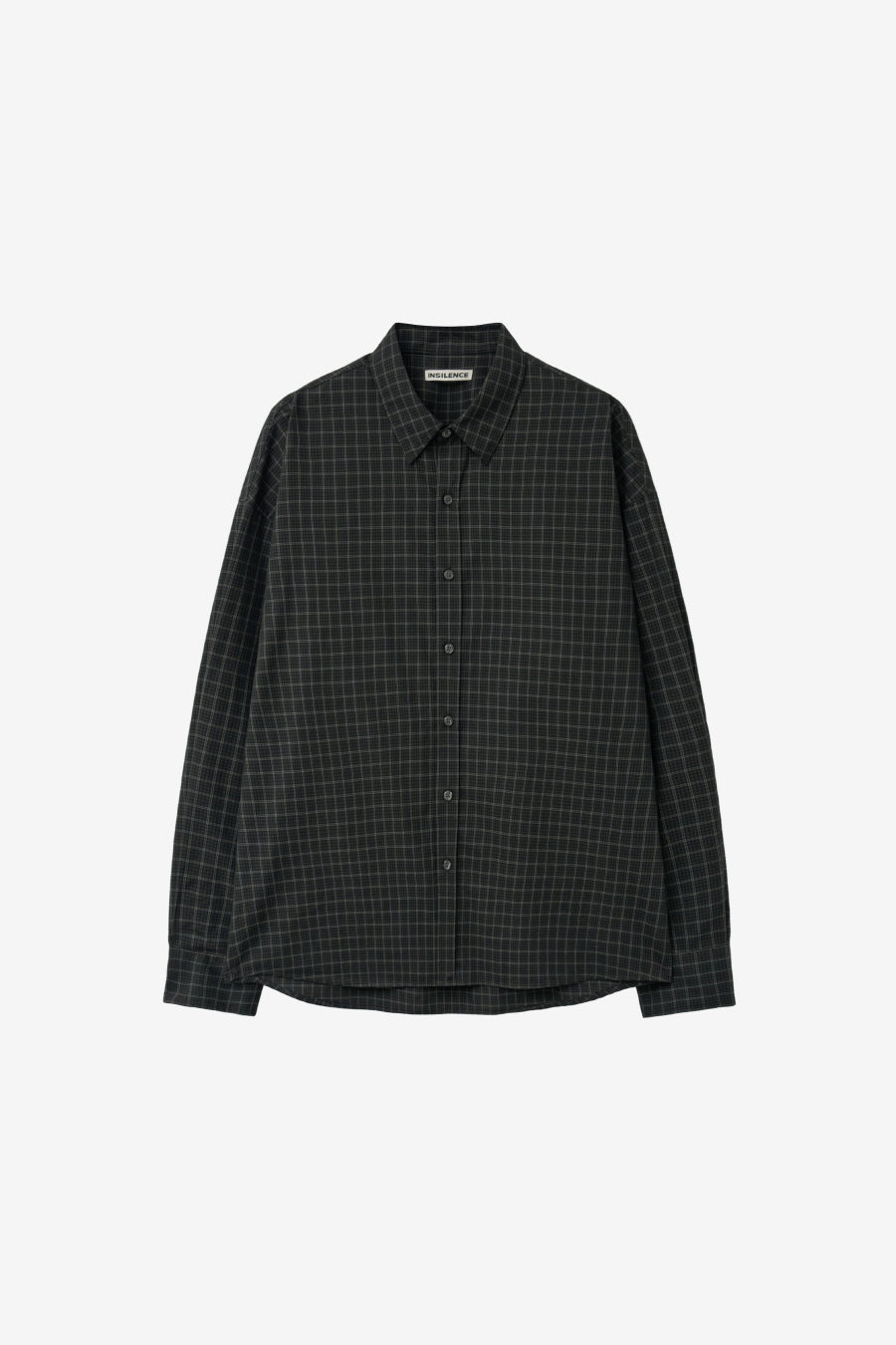Insilence - Oversized Check Shirt (Mud Black) product image 7 | TRAB K-Fashion Australia