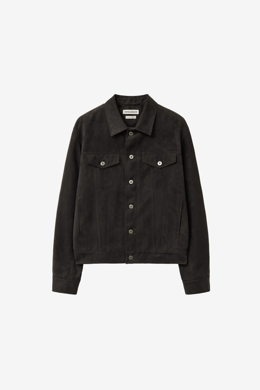 Insilence - Faux Suede Trucker Jacket (Brown) product image 7 | TRAB K-Fashion Australia