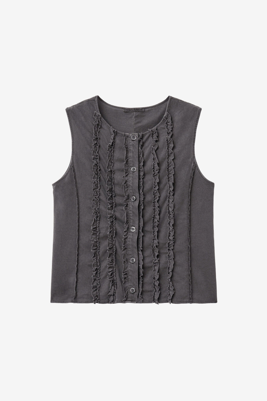 Insilence - Ruffled Decki Sleeveless (Charcoal) product image 7 | TRAB K-Fashion Australia