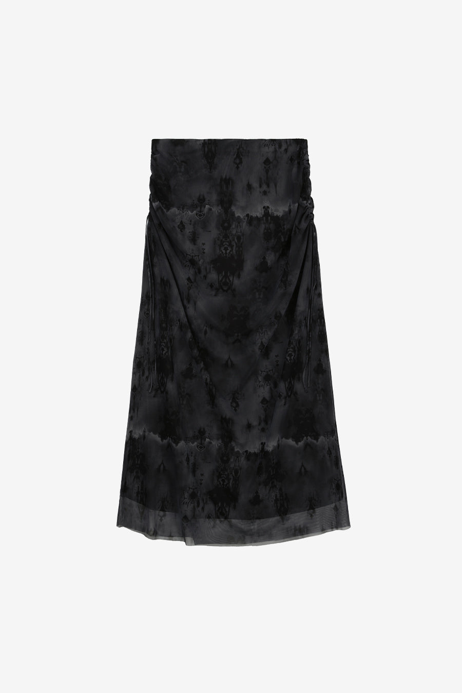 Insilence - Two-way Mesh Graphic Skirt (Black) product image 7 | TRAB K-Fashion Australia