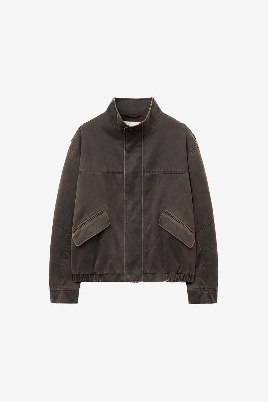 Insilence - Washed Faux Leather Jumper (Brown) product image 7 | TRAB K-Fashion Australia