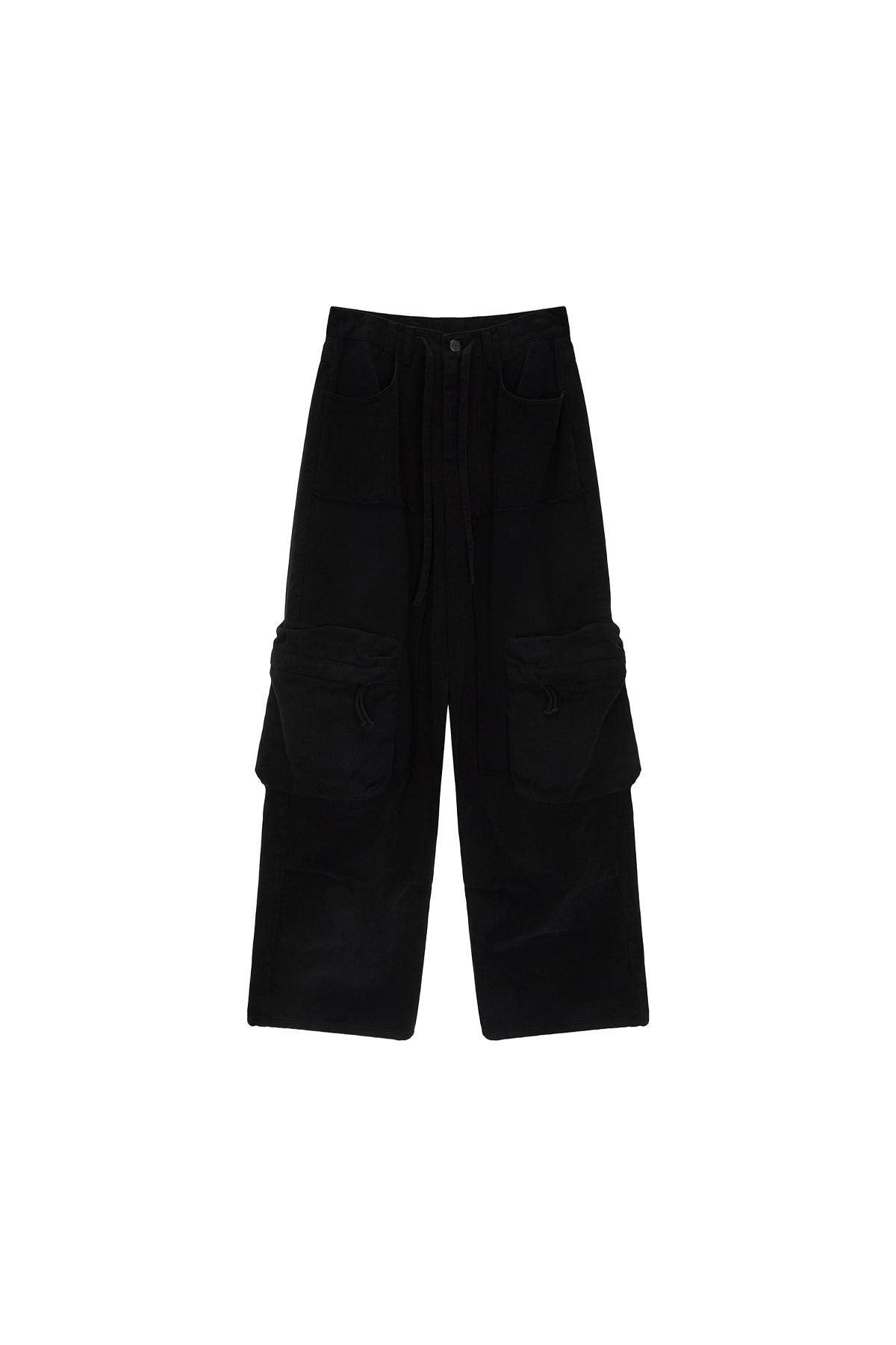 Matin Kim - Dirty Washed Heavy Cargo Pants (Black) product image 1 | TRAB K-Fashion Australia