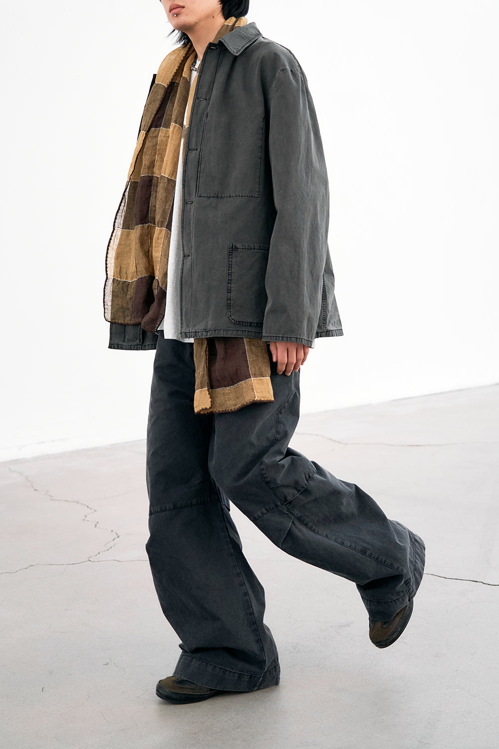 Hatchingroom - Check Scarf Linen (Brown/Yellow) product image 10 | TRAB K-Fashion Australia