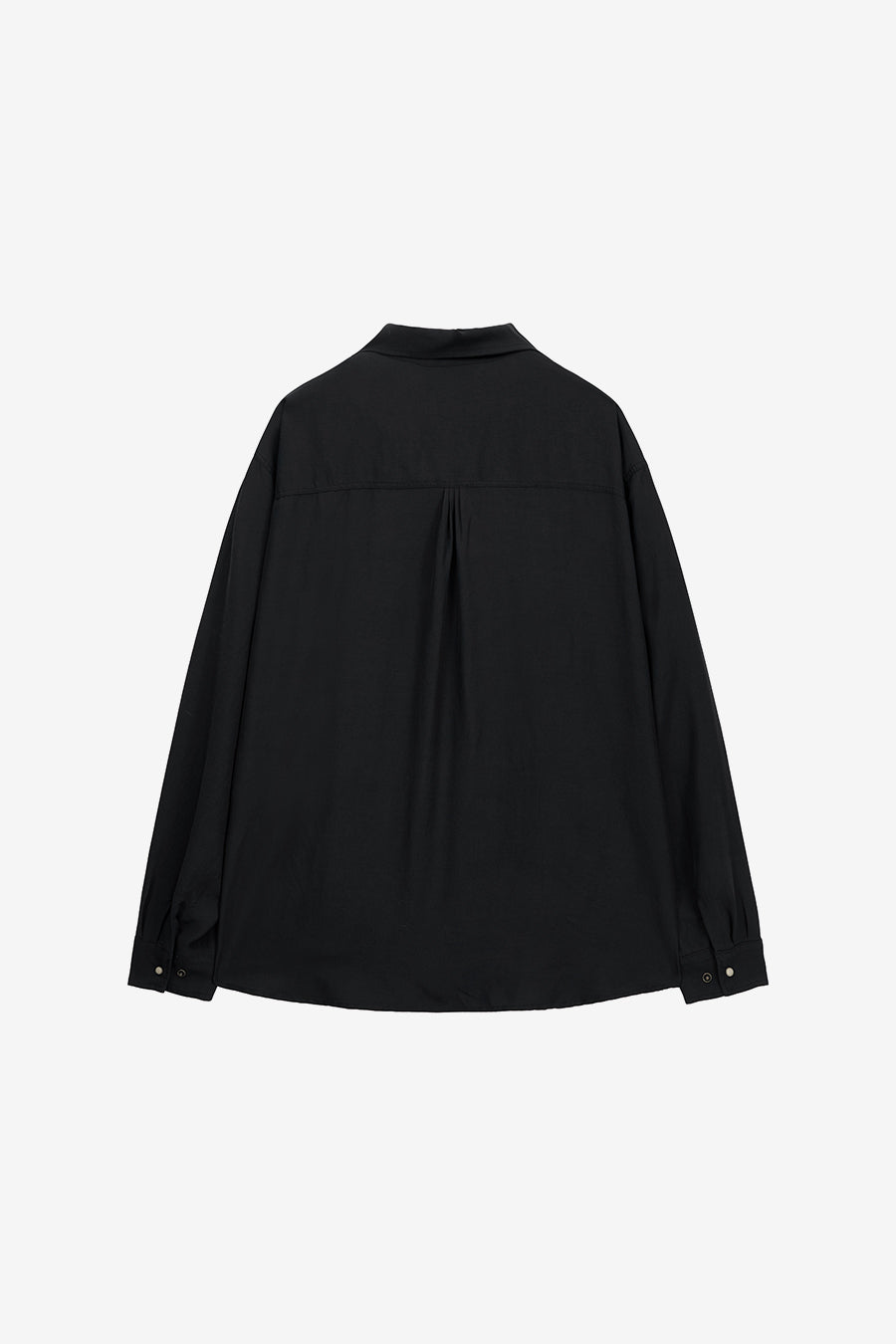 Insilence - Tencel Gabardine Open Collar Shirts (Black) product image 8 | TRAB K-Fashion Australia