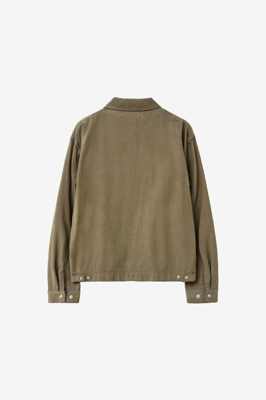Insilence - Vintage Denim Suede Jacket (Beige) product image 8 | TRAB K-Fashion Australia