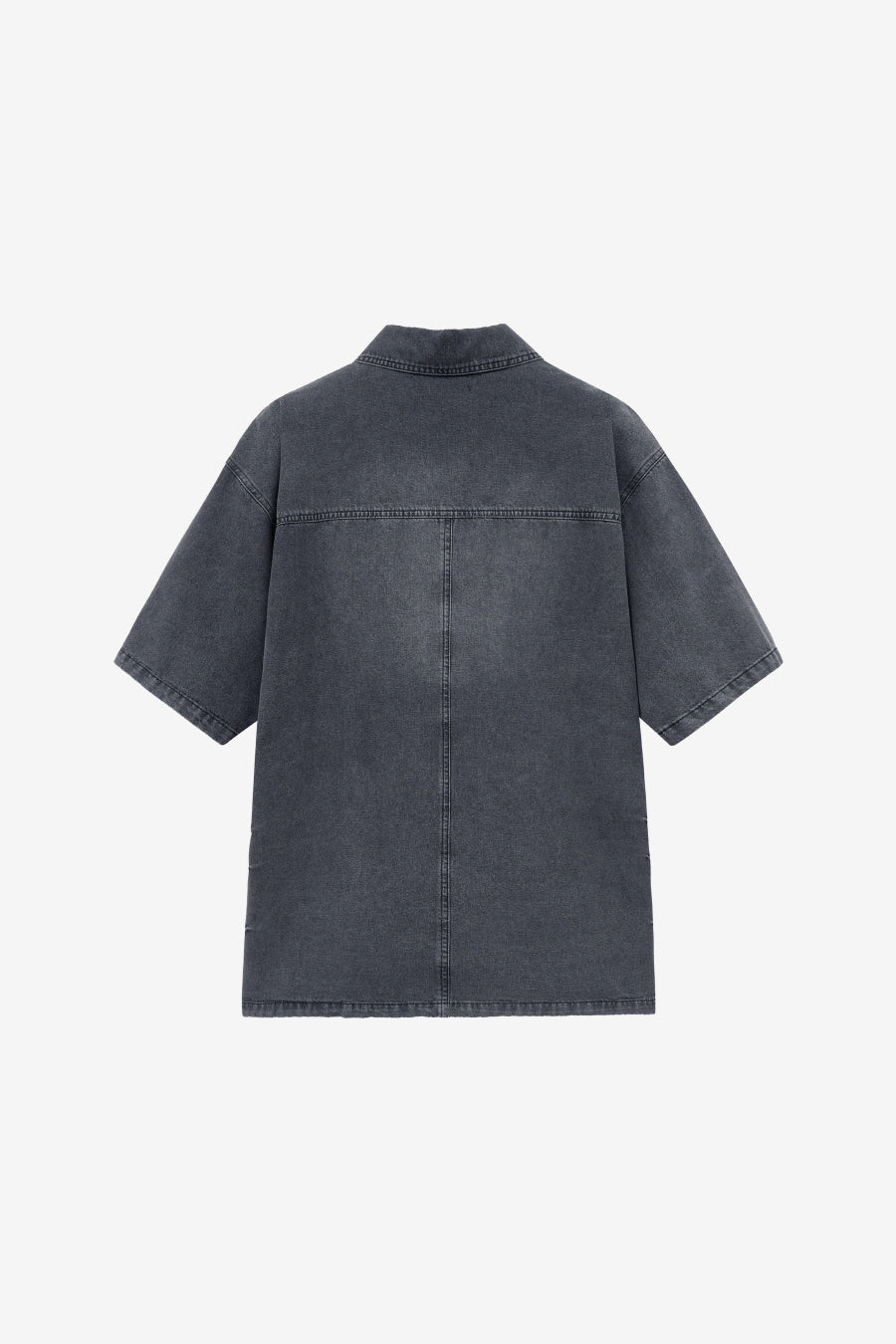 Insilence - Slash Washing Denim Shirt (Washed Grey) product image 8 | TRAB K-Fashion Australia