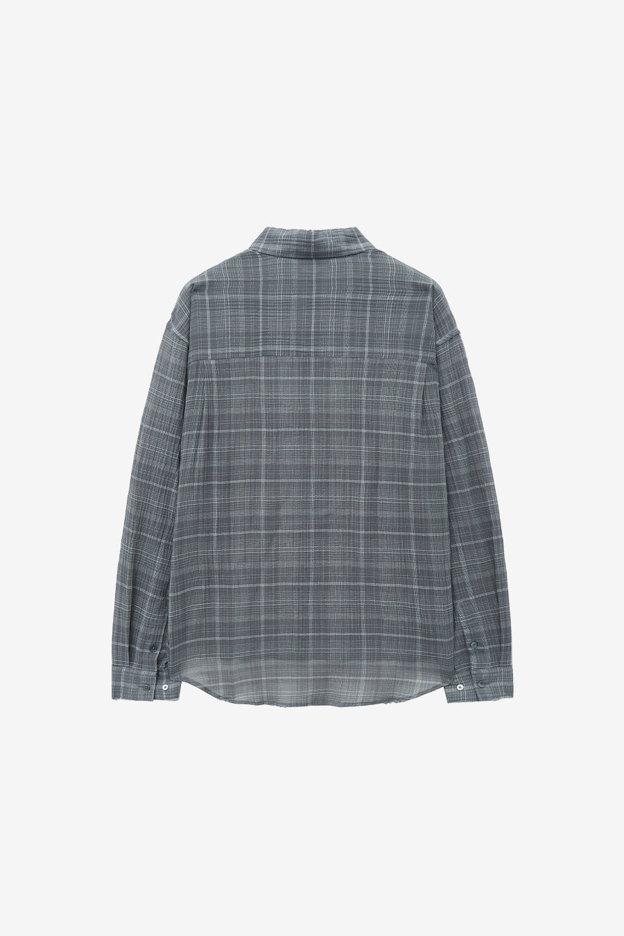 Insilence - Damaged Seer Check Shirts (Grey) product image 8 | TRAB K-Fashion Australia