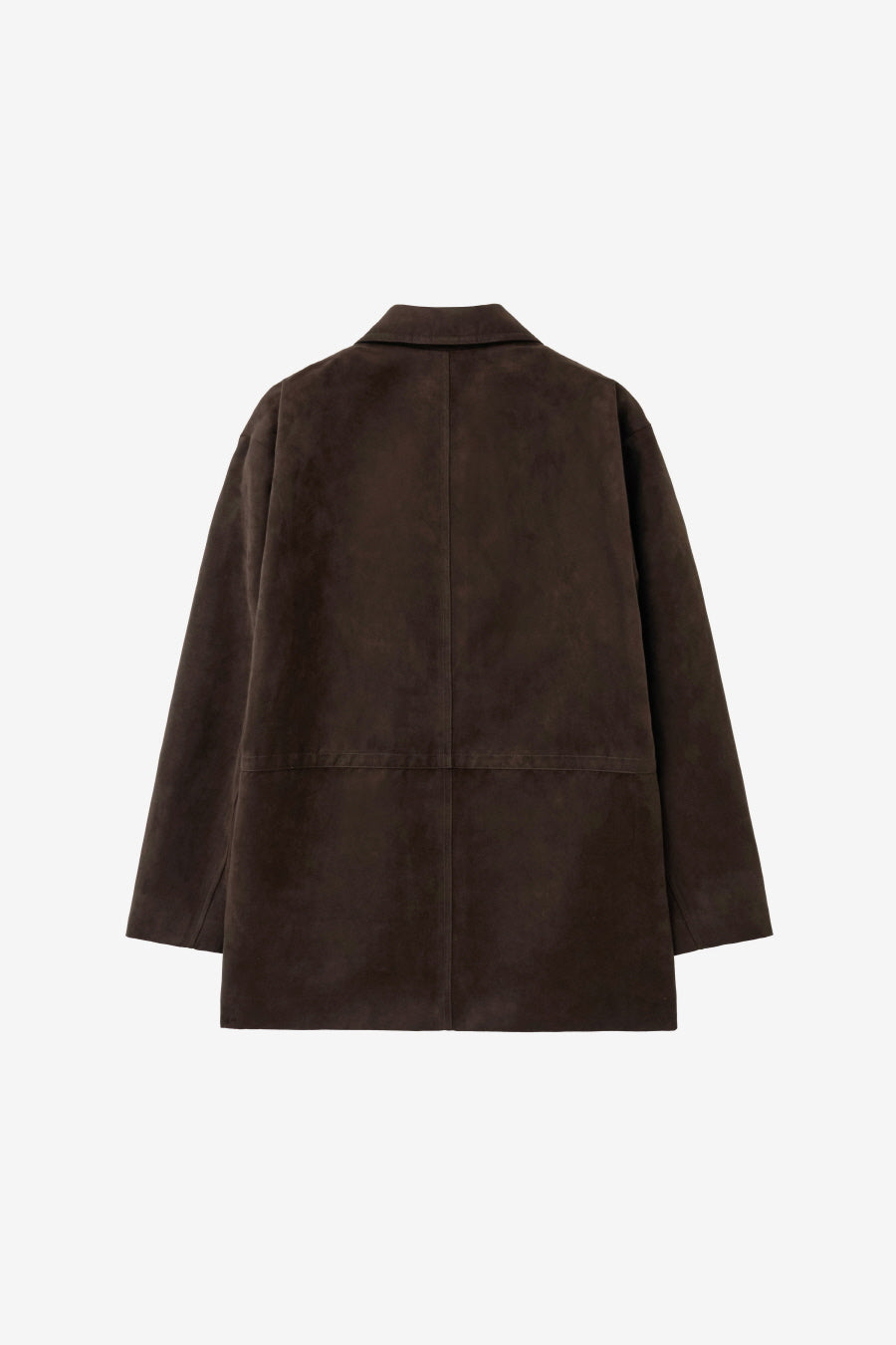 Insilence - Faux Suede Car Coat (Dark Brown) product image 8 | TRAB K-Fashion Australia
