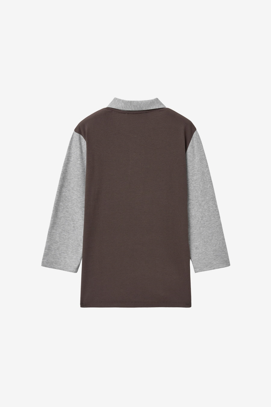 Insilence - Button Collar T-shirt (Brown) product image 8 | TRAB K-Fashion Australia